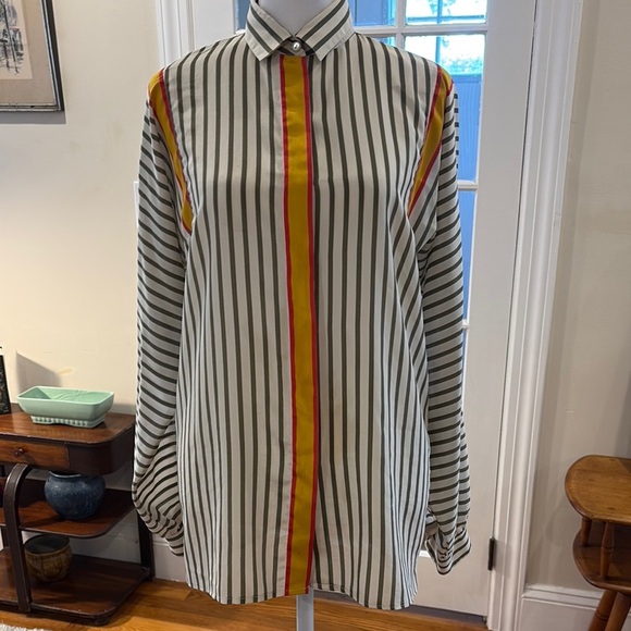 Serge Nancel Paris button down women’s blouse.  Size M - Picture 1 of 8